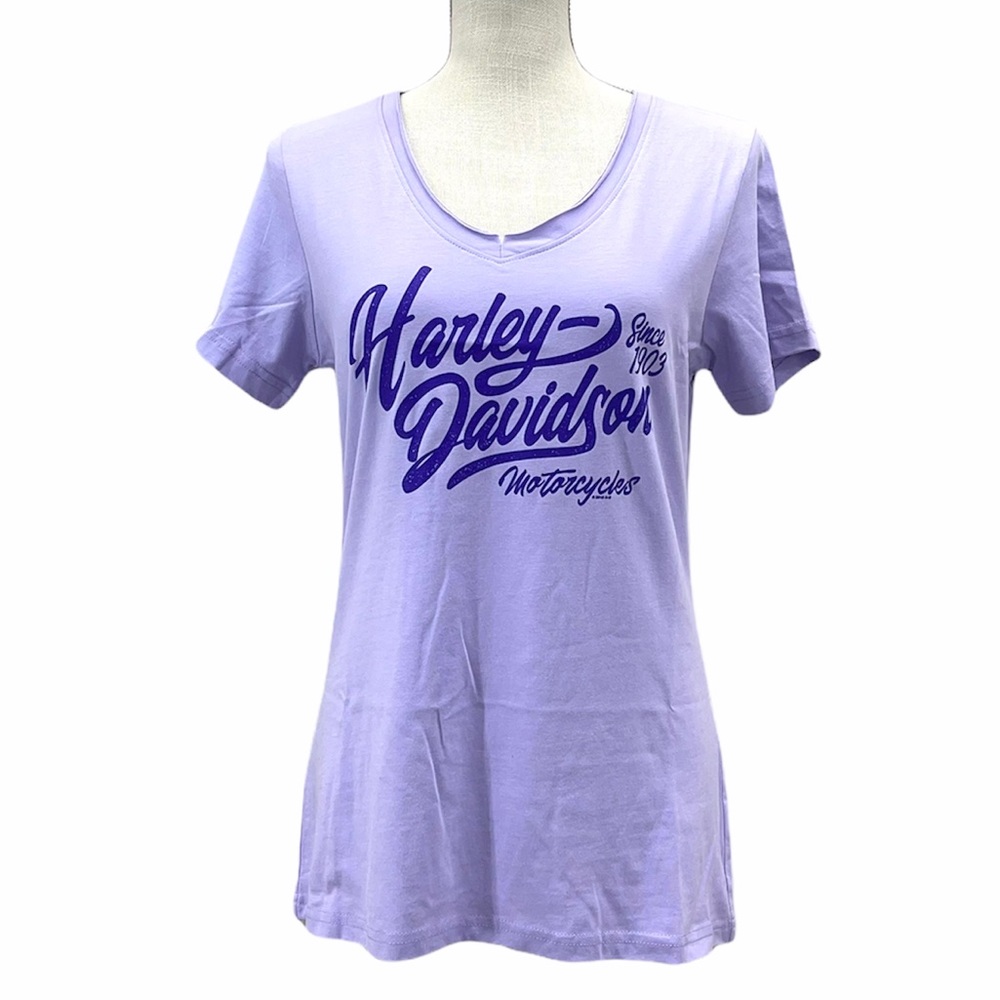 NWT HARLEY-DAVIDSON Purple Short Sleeve Women’s Tee Shirt Size Small